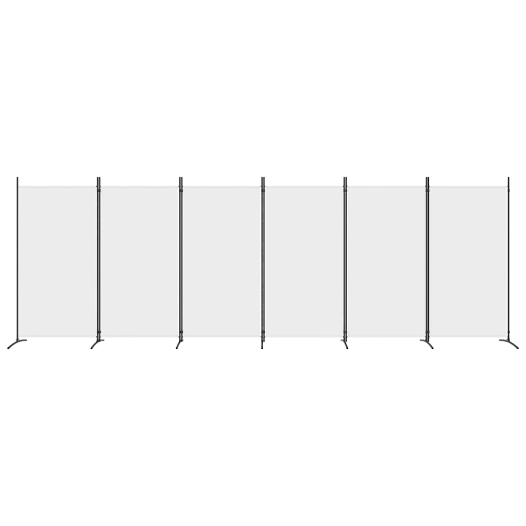 Kamerscherm met 6 panelen 520x180 cm stof wit is nu te koop bij PeponiXL, paradijselijk wonen!