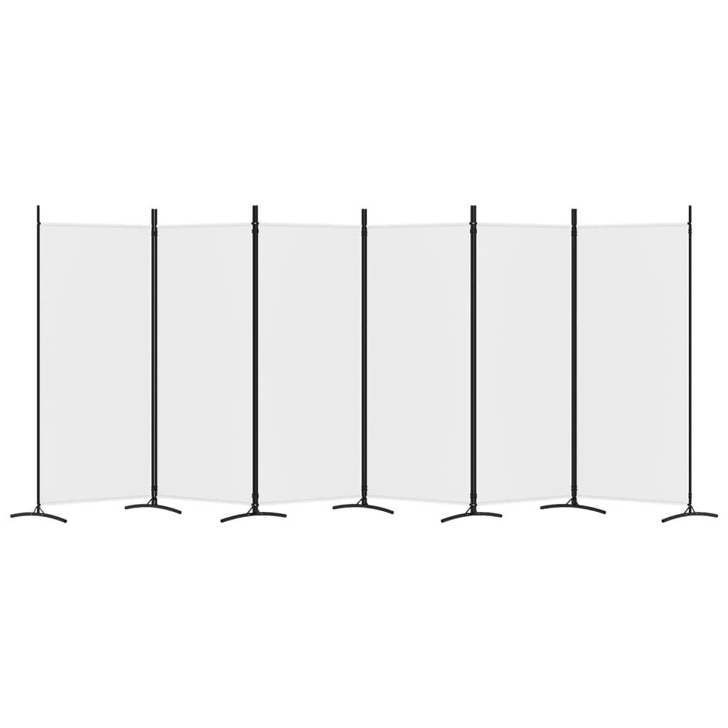Kamerscherm met 6 panelen 520x180 cm stof wit is nu te koop bij PeponiXL, paradijselijk wonen!