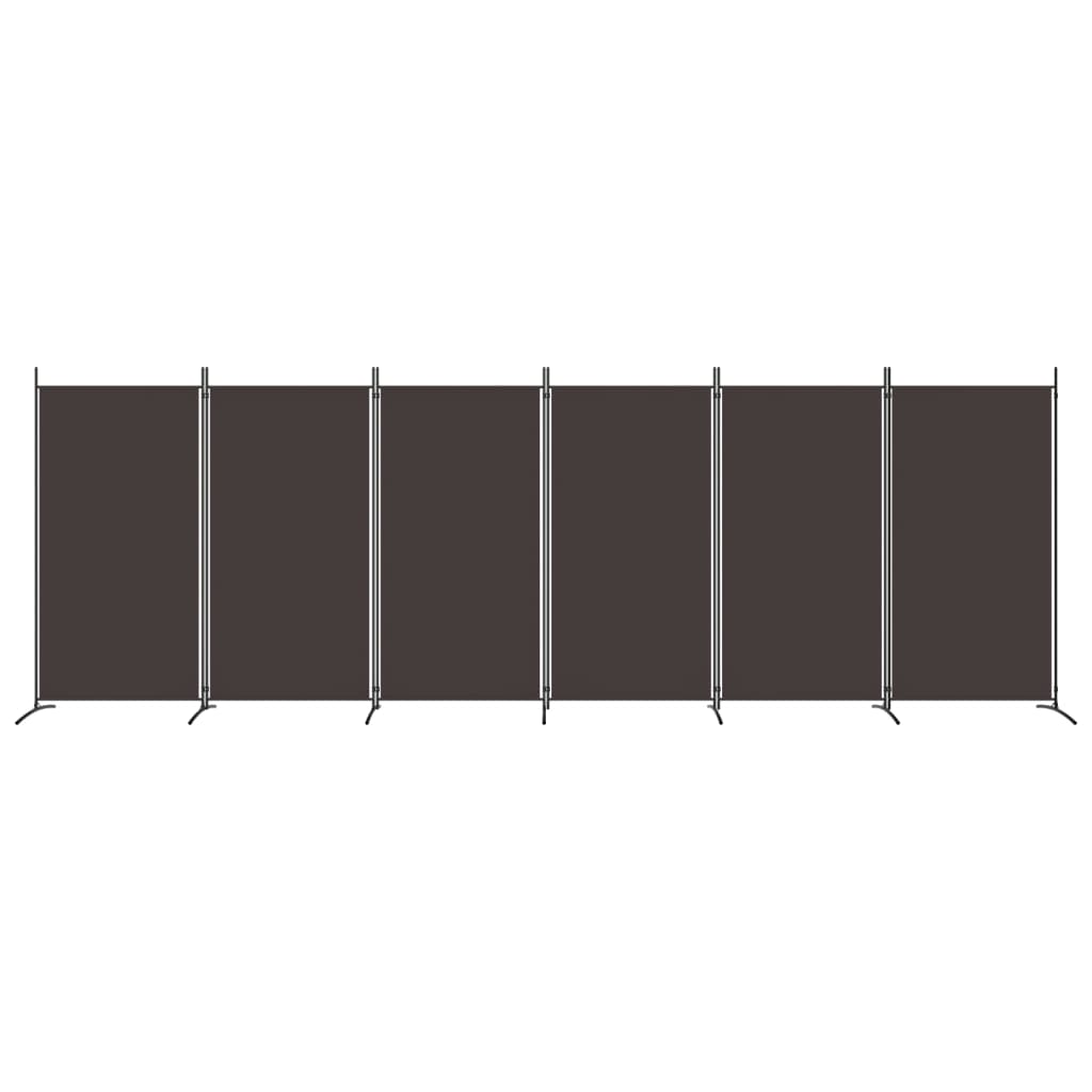 Kamerscherm met 6 panelen 520x180 cm stof bruin is nu te koop bij PeponiXL, paradijselijk wonen!