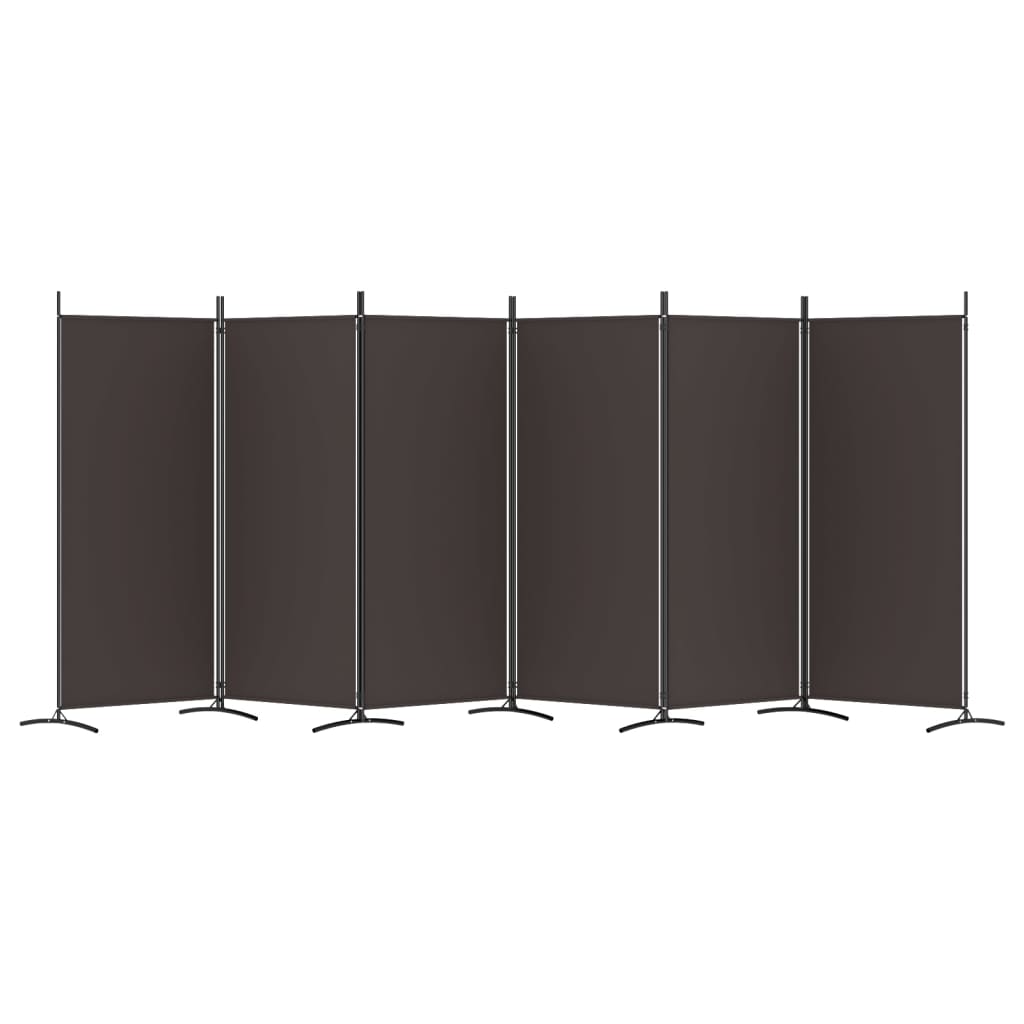 Kamerscherm met 6 panelen 520x180 cm stof bruin is nu te koop bij PeponiXL, paradijselijk wonen!