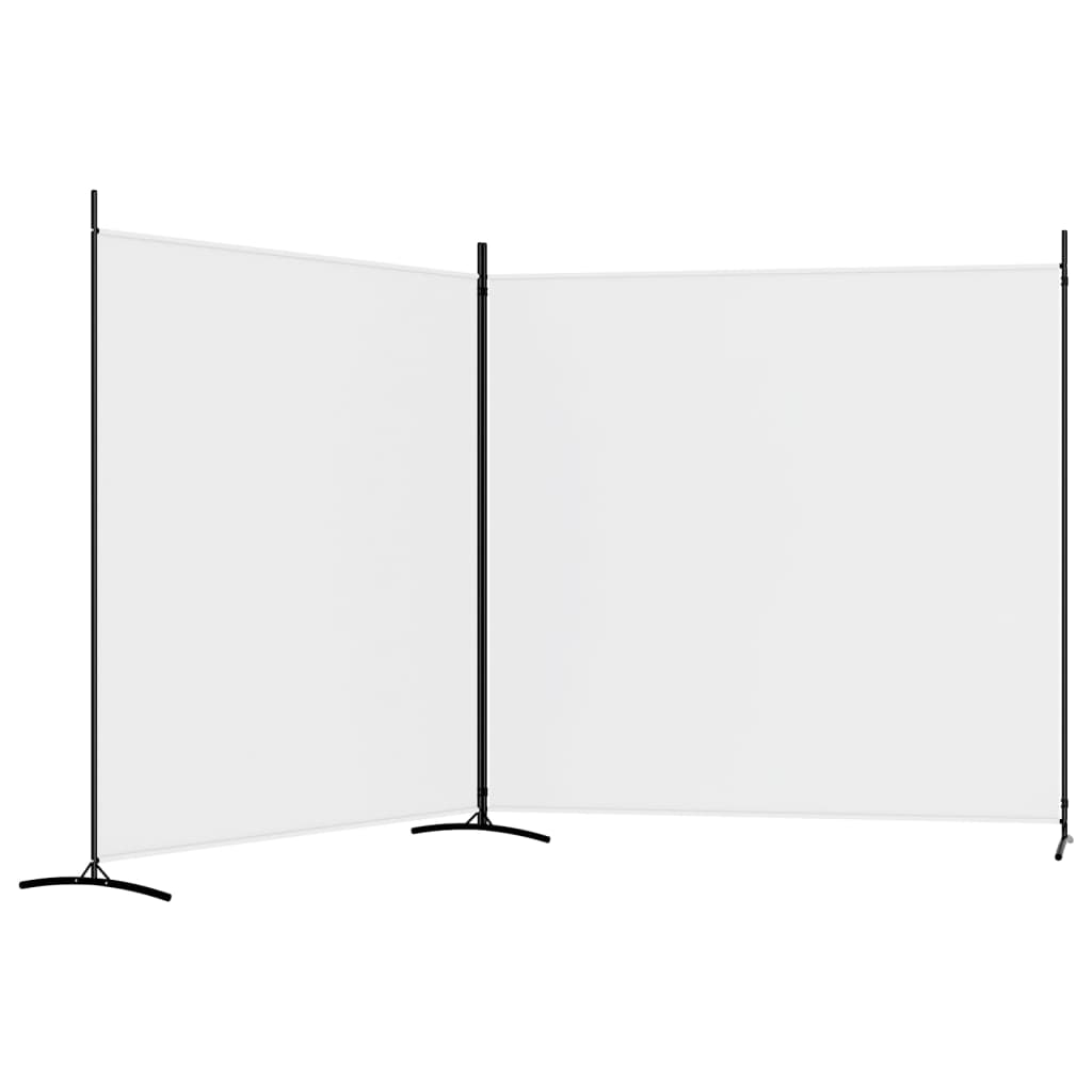 Kamerscherm met 2 panelen 348x180 cm stof wit is nu te koop bij PeponiXL, paradijselijk wonen!
