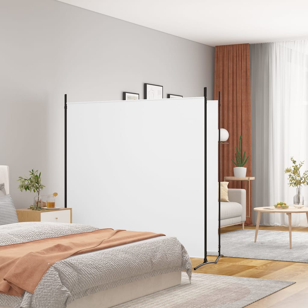 Kamerscherm met 2 panelen 348x180 cm stof wit is nu te koop bij PeponiXL, paradijselijk wonen!
