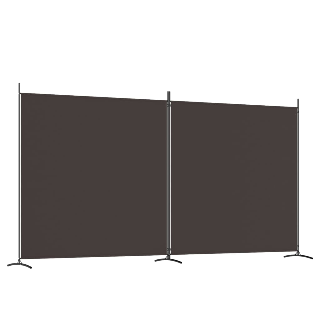Kamerscherm met 2 panelen 348x180 cm stof bruin is nu te koop bij PeponiXL, paradijselijk wonen!