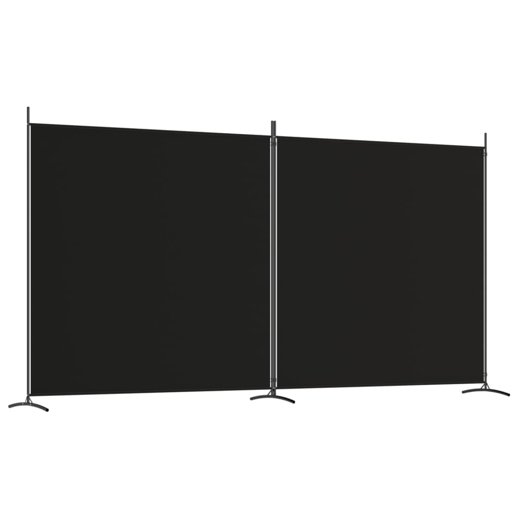 Kamerscherm met 2 panelen 348x180 cm stof zwart is nu te koop bij PeponiXL, paradijselijk wonen!