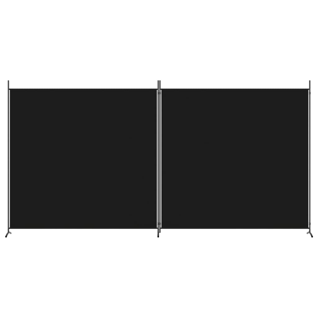 Kamerscherm met 2 panelen 348x180 cm stof zwart is nu te koop bij PeponiXL, paradijselijk wonen!