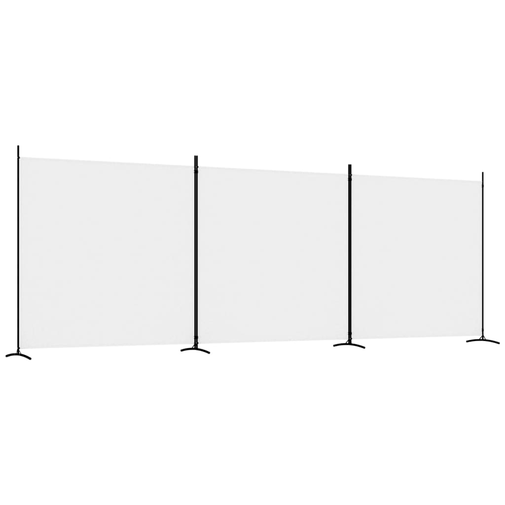 Kamerscherm met 3 panelen 525x180 cm stof wit is nu te koop bij PeponiXL, paradijselijk wonen!