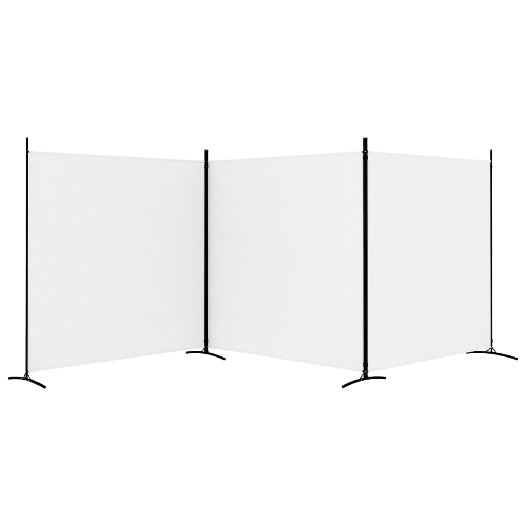 Kamerscherm met 3 panelen 525x180 cm stof wit is nu te koop bij PeponiXL, paradijselijk wonen!