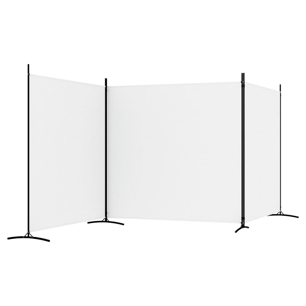 Kamerscherm met 3 panelen 525x180 cm stof wit is nu te koop bij PeponiXL, paradijselijk wonen!