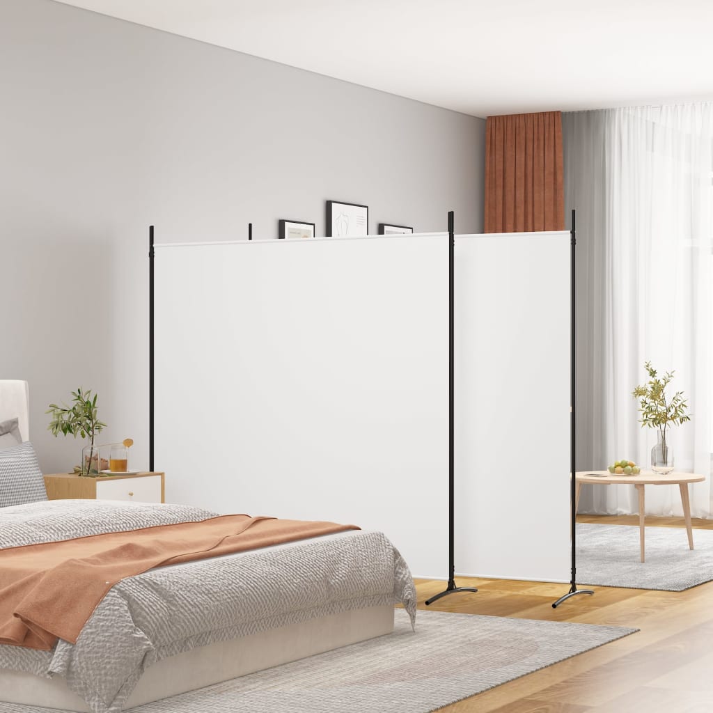 Kamerscherm met 3 panelen 525x180 cm stof wit is nu te koop bij PeponiXL, paradijselijk wonen!