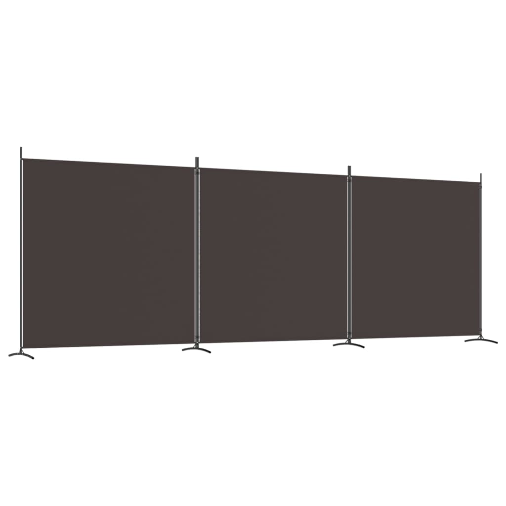 Kamerscherm met 3 panelen 525x180 cm stof bruin is nu te koop bij PeponiXL, paradijselijk wonen!