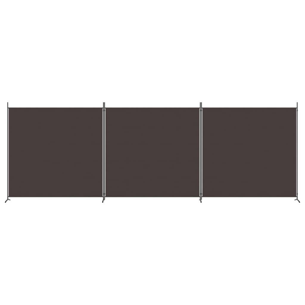 Kamerscherm met 3 panelen 525x180 cm stof bruin is nu te koop bij PeponiXL, paradijselijk wonen!