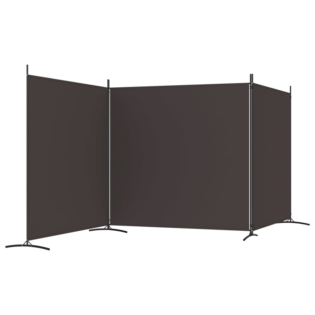 Kamerscherm met 3 panelen 525x180 cm stof bruin is nu te koop bij PeponiXL, paradijselijk wonen!