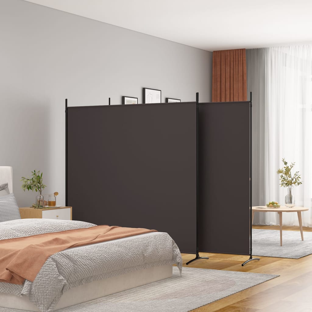 Kamerscherm met 3 panelen 525x180 cm stof bruin is nu te koop bij PeponiXL, paradijselijk wonen!