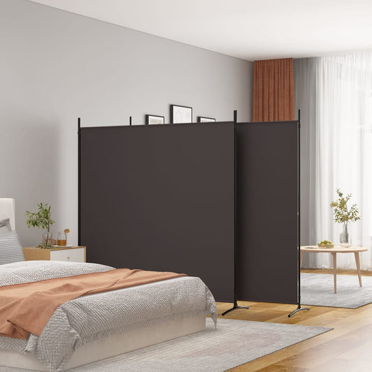 Kamerscherm met 3 panelen 525x180 cm stof bruin is nu te koop bij PeponiXL, paradijselijk wonen!