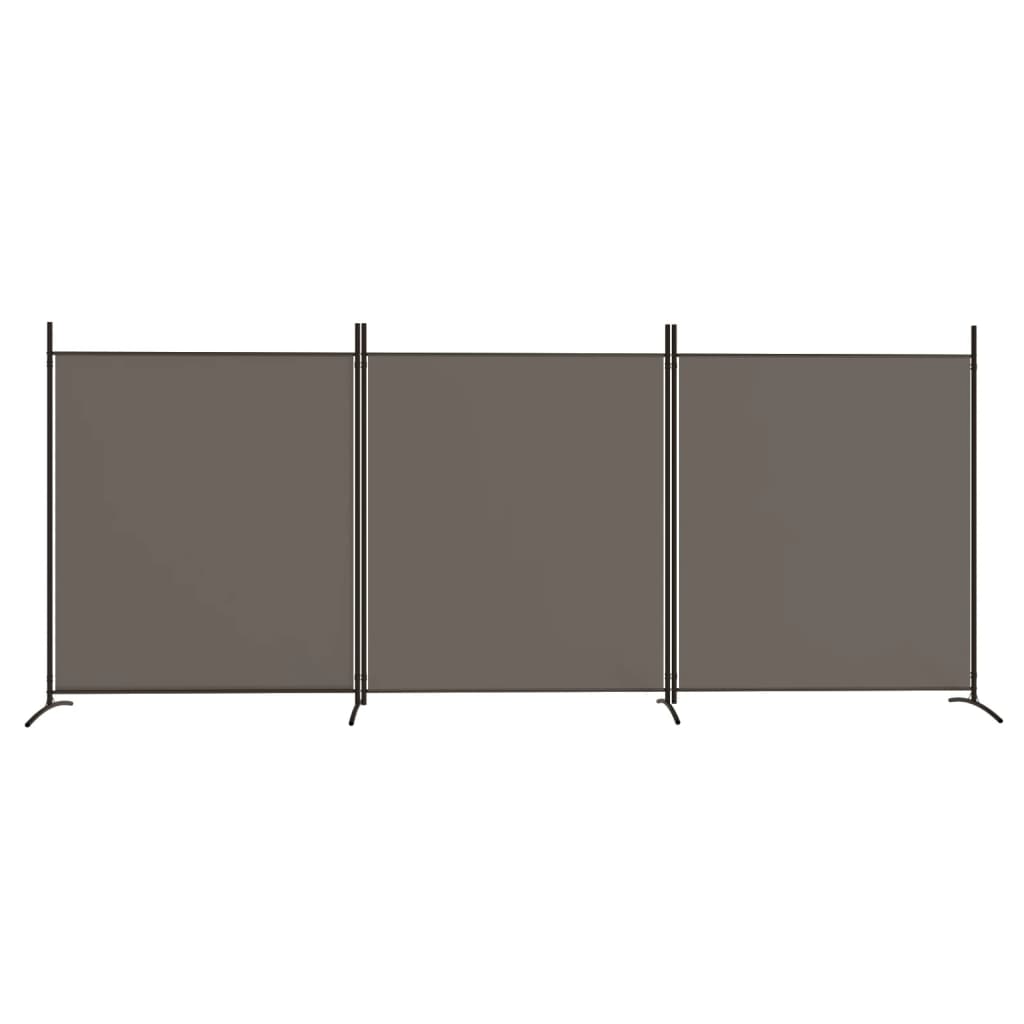 Kamerscherm met 3 panelen 525x180 cm stof antracietkleurig is nu te koop bij PeponiXL, paradijselijk wonen!