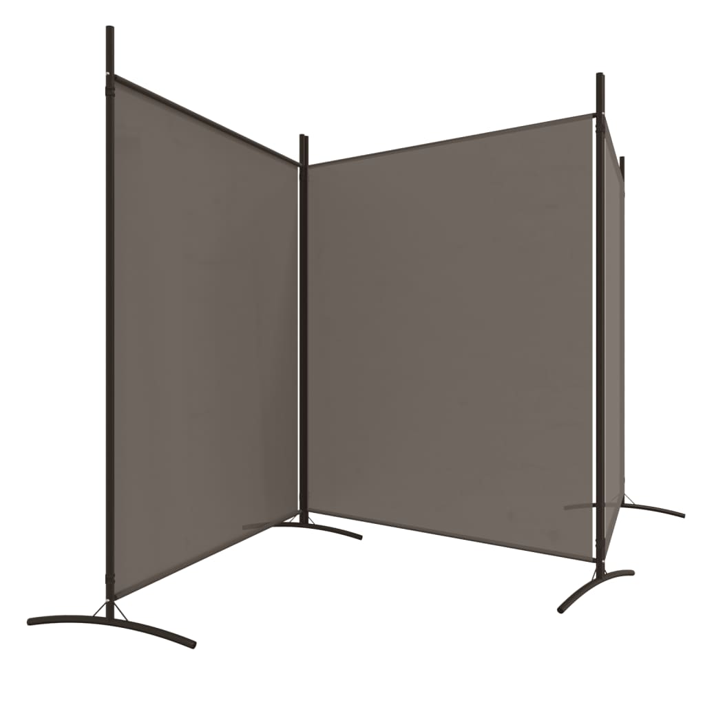 Kamerscherm met 3 panelen 525x180 cm stof antracietkleurig is nu te koop bij PeponiXL, paradijselijk wonen!