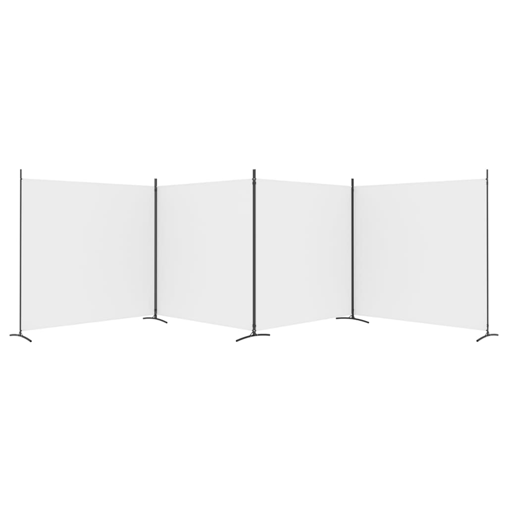Kamerscherm met 4 panelen 698x180 cm stof wit is nu te koop bij PeponiXL, paradijselijk wonen!