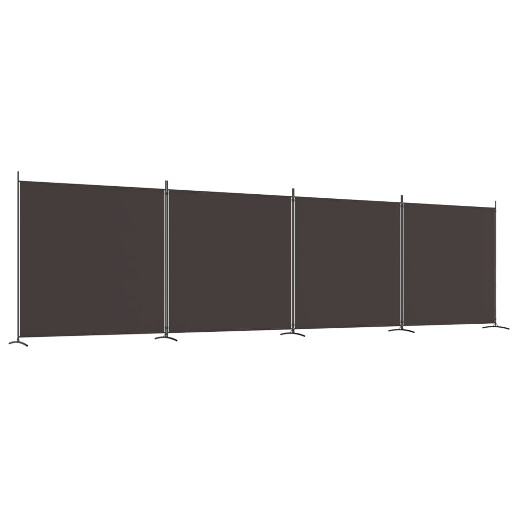 Kamerscherm met 4 panelen 698x180 cm stof bruin is nu te koop bij PeponiXL, paradijselijk wonen!