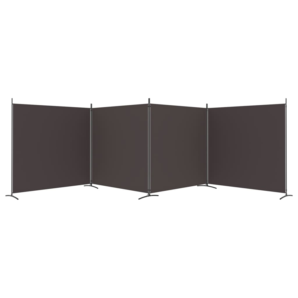 Kamerscherm met 4 panelen 698x180 cm stof bruin is nu te koop bij PeponiXL, paradijselijk wonen!