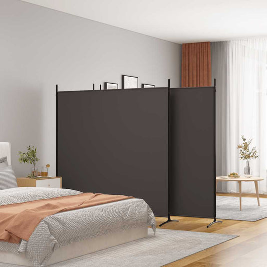 Kamerscherm met 4 panelen 698x180 cm stof bruin is nu te koop bij PeponiXL, paradijselijk wonen!