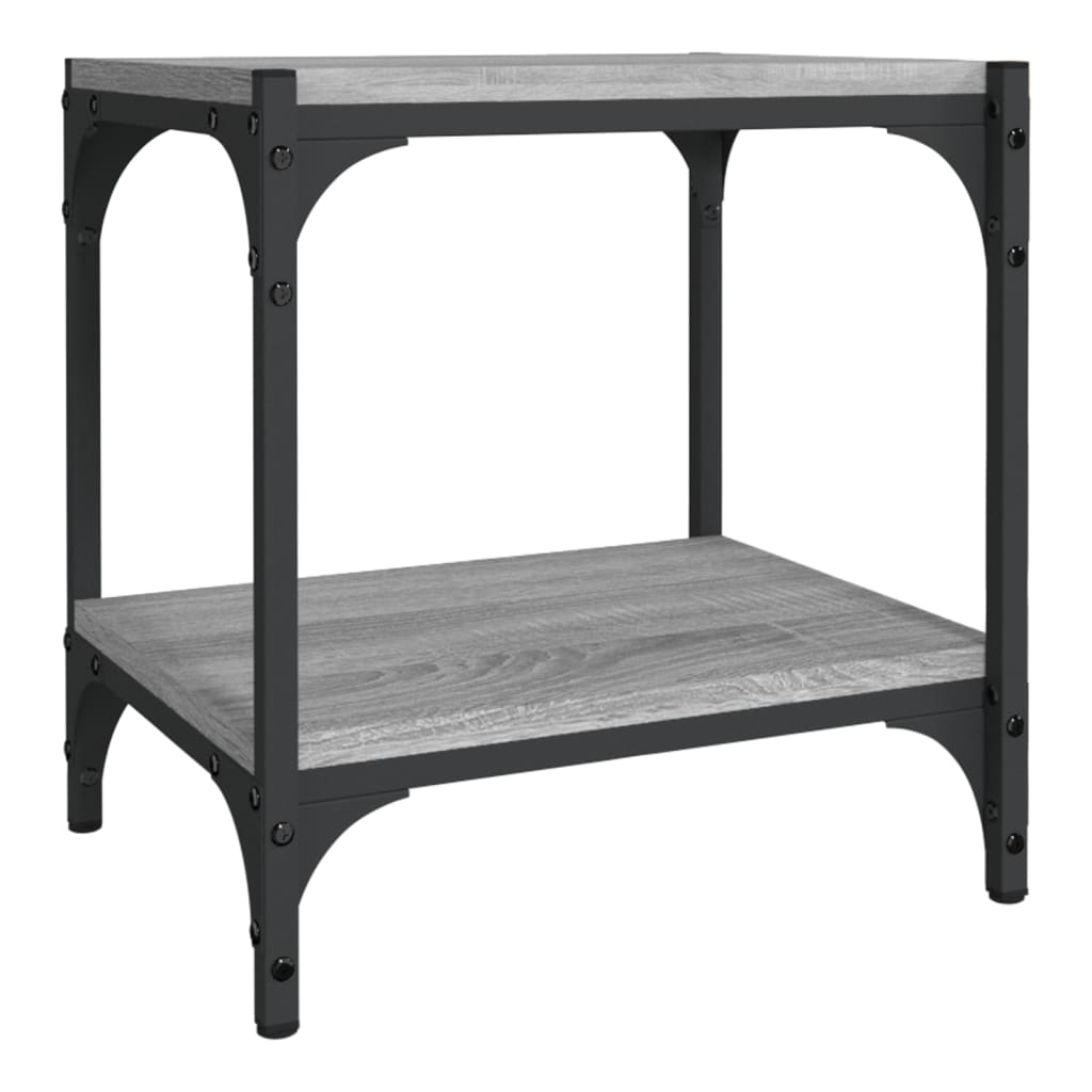 Tv-meubel 40x33x41 cm bewerkt hout en staal grijs sonoma eiken is nu te koop bij PeponiXL, paradijselijk wonen!