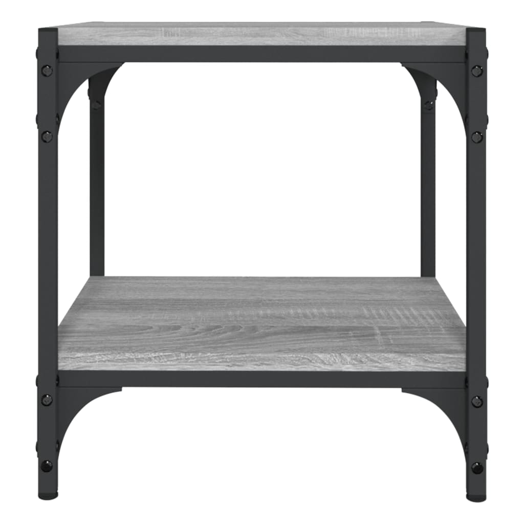 Tv-meubel 40x33x41 cm bewerkt hout en staal grijs sonoma eiken is nu te koop bij PeponiXL, paradijselijk wonen!