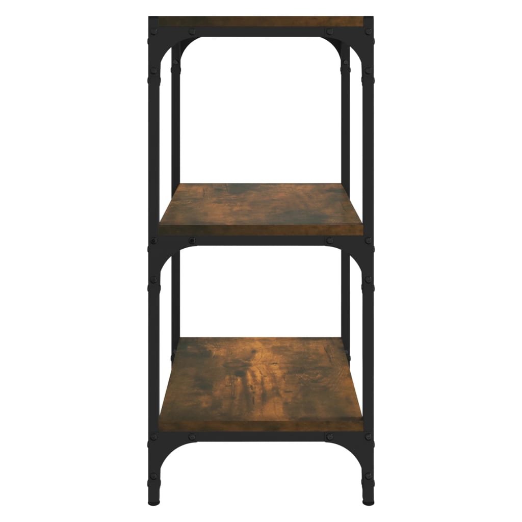 Boekenkast 40x33x70,5 cm bewerkt hout en staal gerookt eiken is nu te koop bij PeponiXL, paradijselijk wonen!