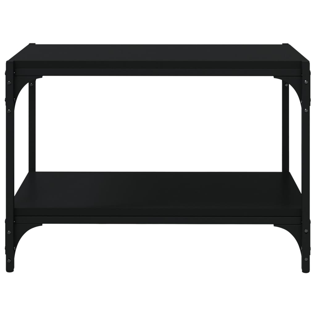 Tv-meubel 60x33x41 cm bewerkt hout en staal zwart is nu te koop bij PeponiXL, paradijselijk wonen!