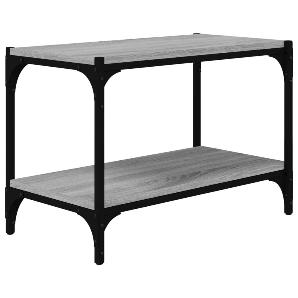 Tv-meubel 60x33x41 cm bewerkt hout en staal grijs sonoma eiken is nu te koop bij PeponiXL, paradijselijk wonen!