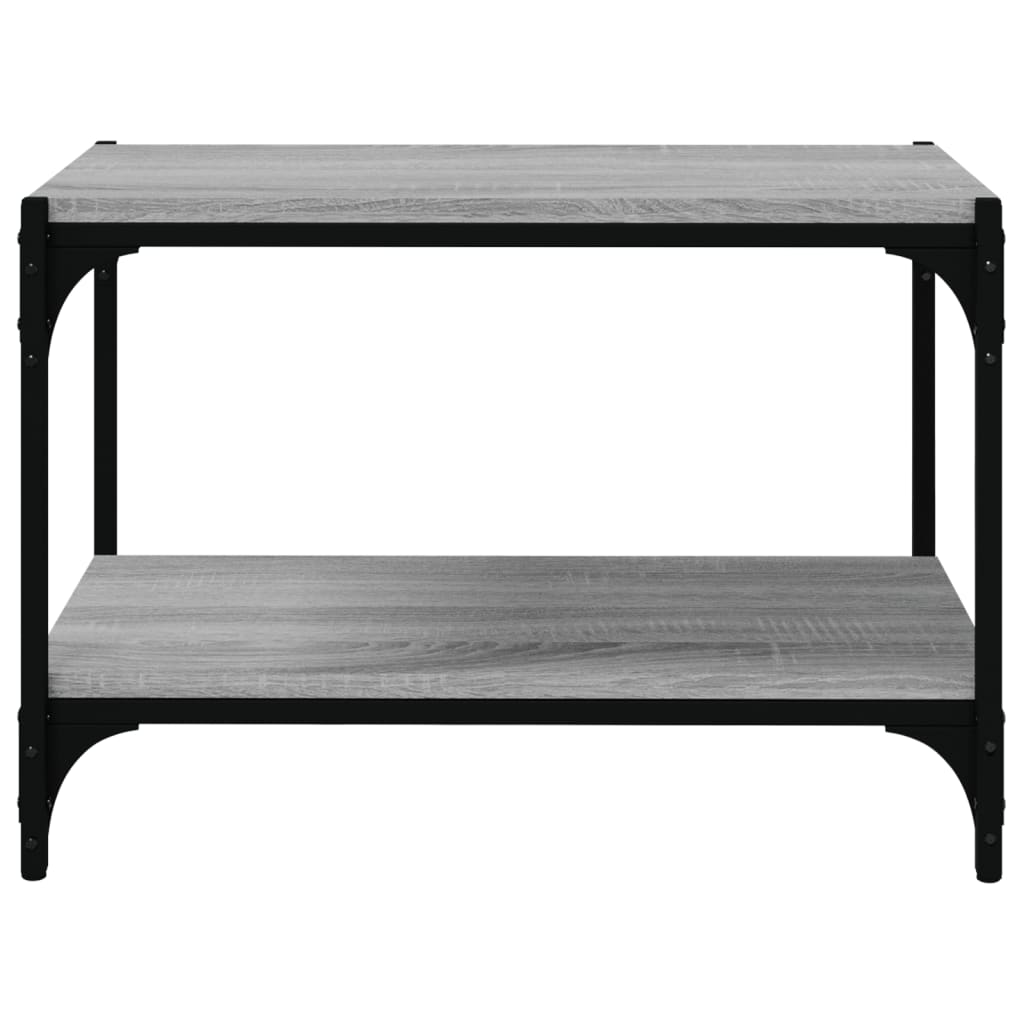 Tv-meubel 60x33x41 cm bewerkt hout en staal grijs sonoma eiken is nu te koop bij PeponiXL, paradijselijk wonen!