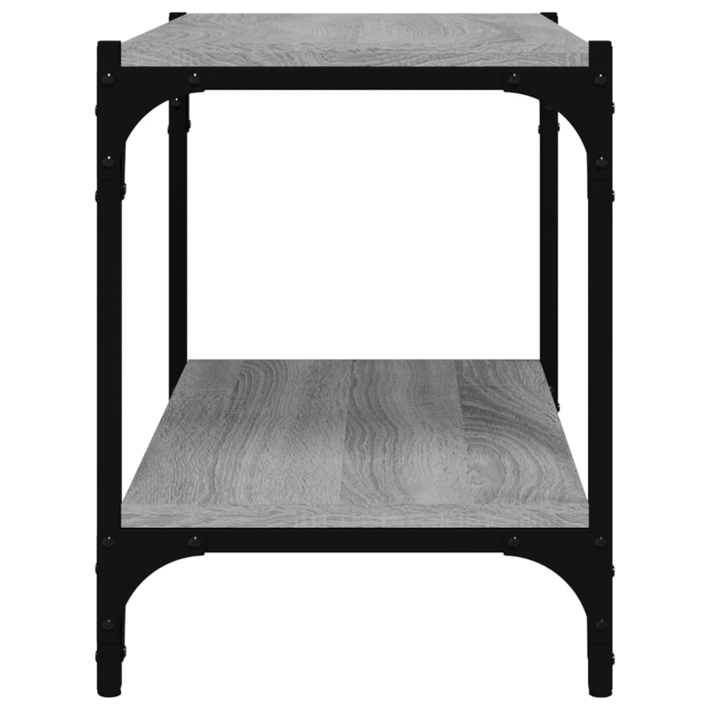 Tv-meubel 60x33x41 cm bewerkt hout en staal grijs sonoma eiken is nu te koop bij PeponiXL, paradijselijk wonen!