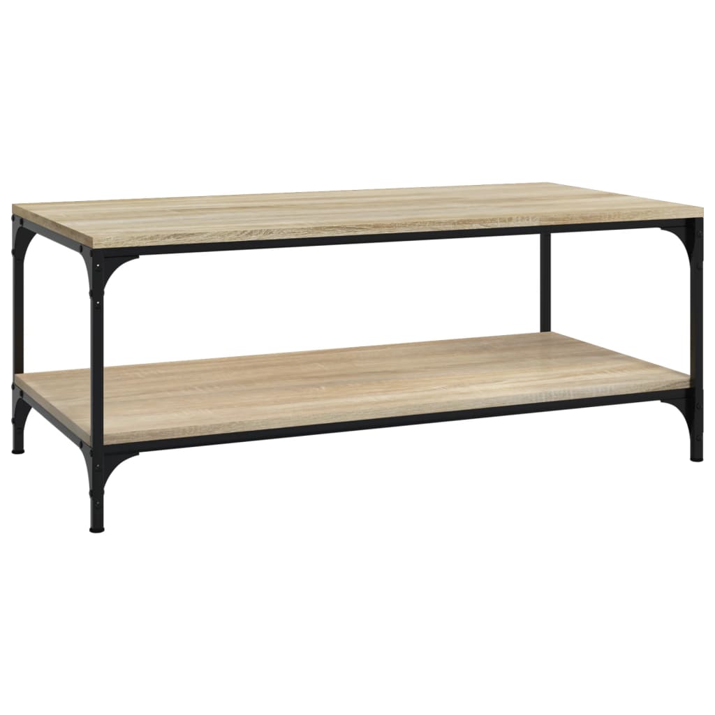Salontafel 80x50x40 cm bewerkt hout sonoma eikenkleurig is nu te koop bij PeponiXL, paradijselijk wonen!