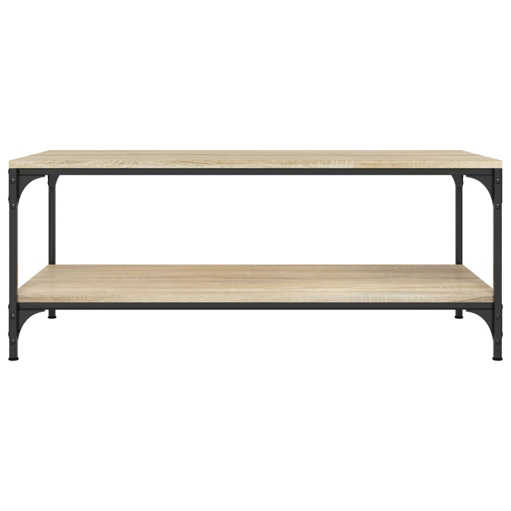 Salontafel 80x50x40 cm bewerkt hout sonoma eikenkleurig is nu te koop bij PeponiXL, paradijselijk wonen!