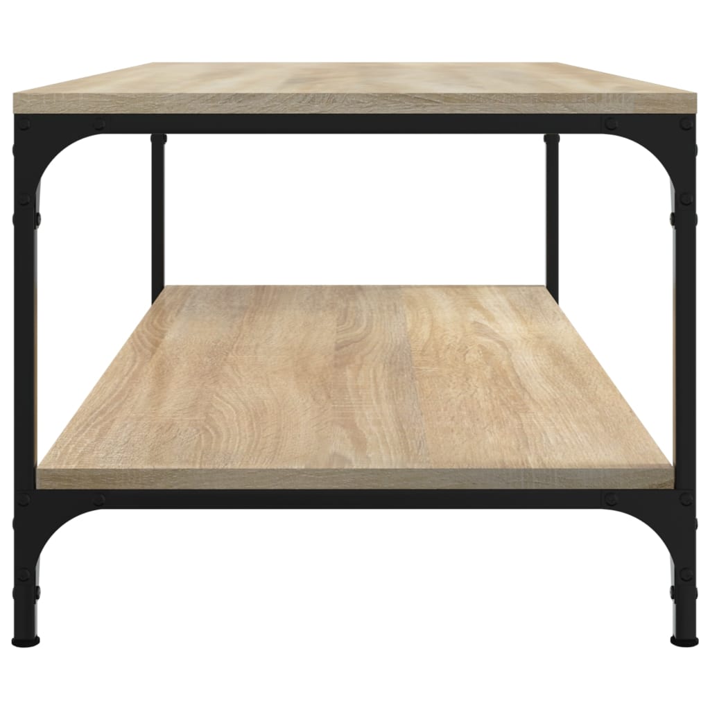 Salontafel 80x50x40 cm bewerkt hout sonoma eikenkleurig is nu te koop bij PeponiXL, paradijselijk wonen!