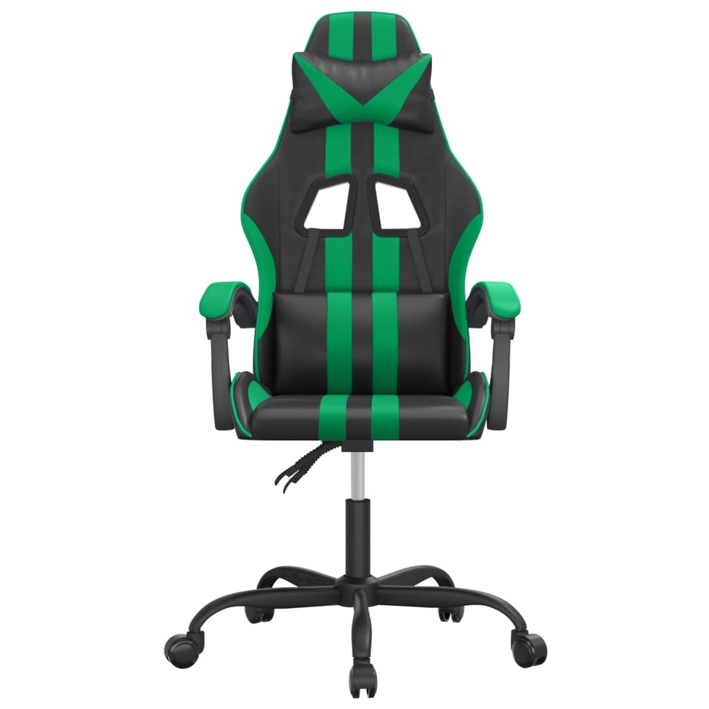 Gamestoel draaibaar kunstleer zwart en groen is nu te koop bij PeponiXL, paradijselijk wonen!