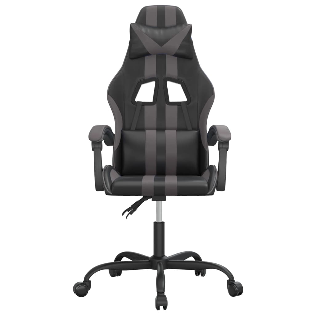 Gamestoel draaibaar kunstleer zwart en grijs is nu te koop bij PeponiXL, paradijselijk wonen!