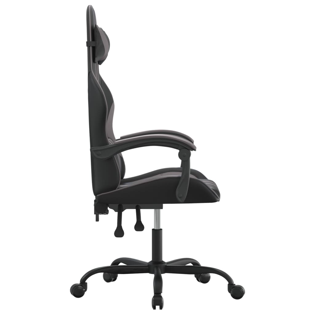 Gamestoel draaibaar kunstleer zwart en grijs is nu te koop bij PeponiXL, paradijselijk wonen!