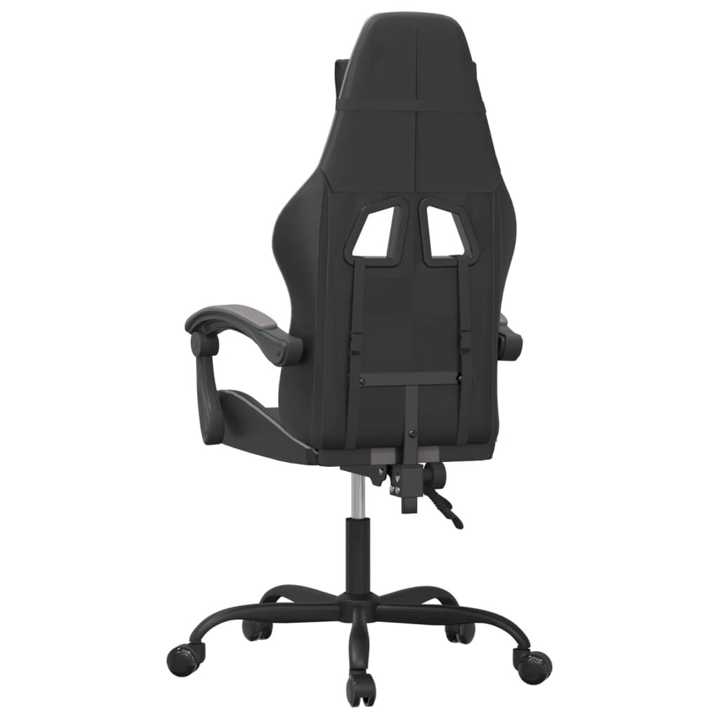 Gamestoel draaibaar kunstleer zwart en grijs is nu te koop bij PeponiXL, paradijselijk wonen!