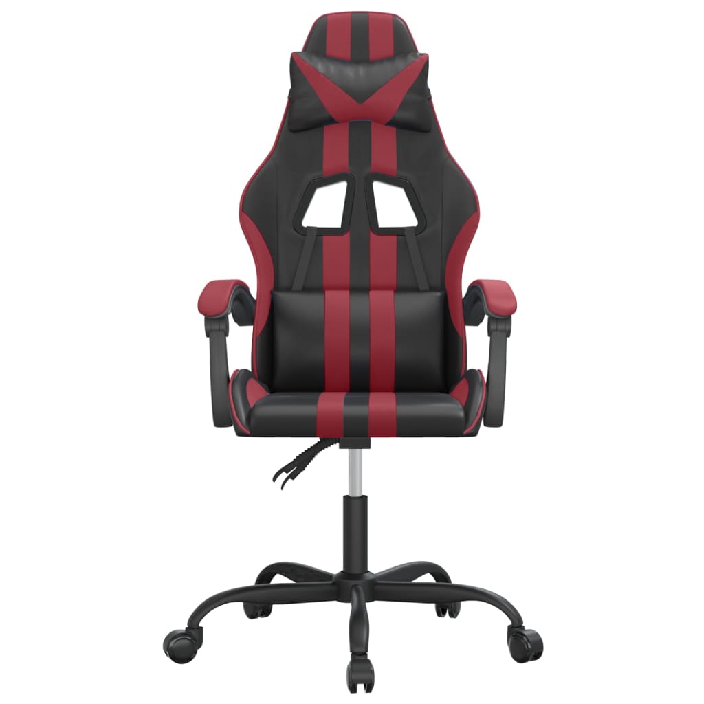 Gamestoel draaibaar kunstleer zwart en wijnrood is nu te koop bij PeponiXL, paradijselijk wonen!