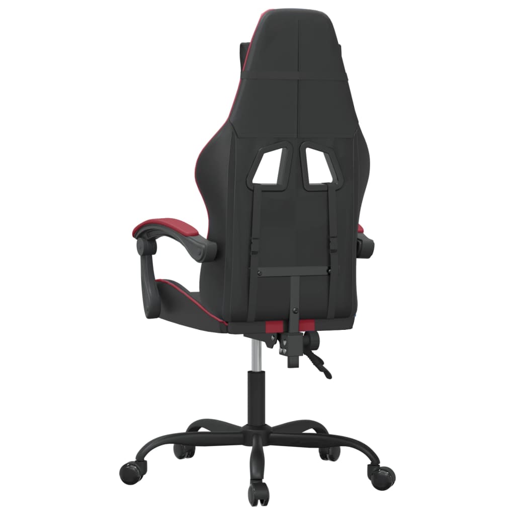 Gamestoel draaibaar kunstleer zwart en wijnrood is nu te koop bij PeponiXL, paradijselijk wonen!