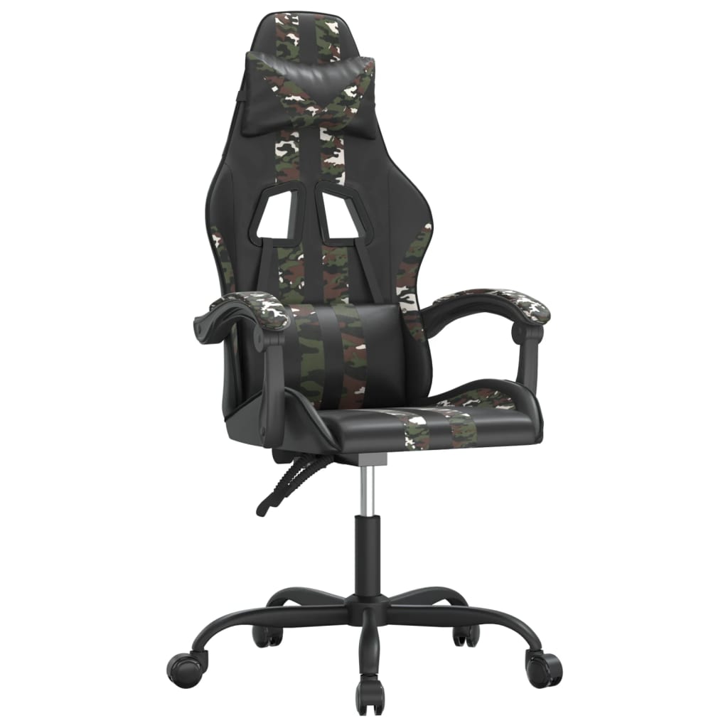 Gamestoel draaibaar kunstleer zwart en camouflage is nu te koop bij PeponiXL, paradijselijk wonen!
