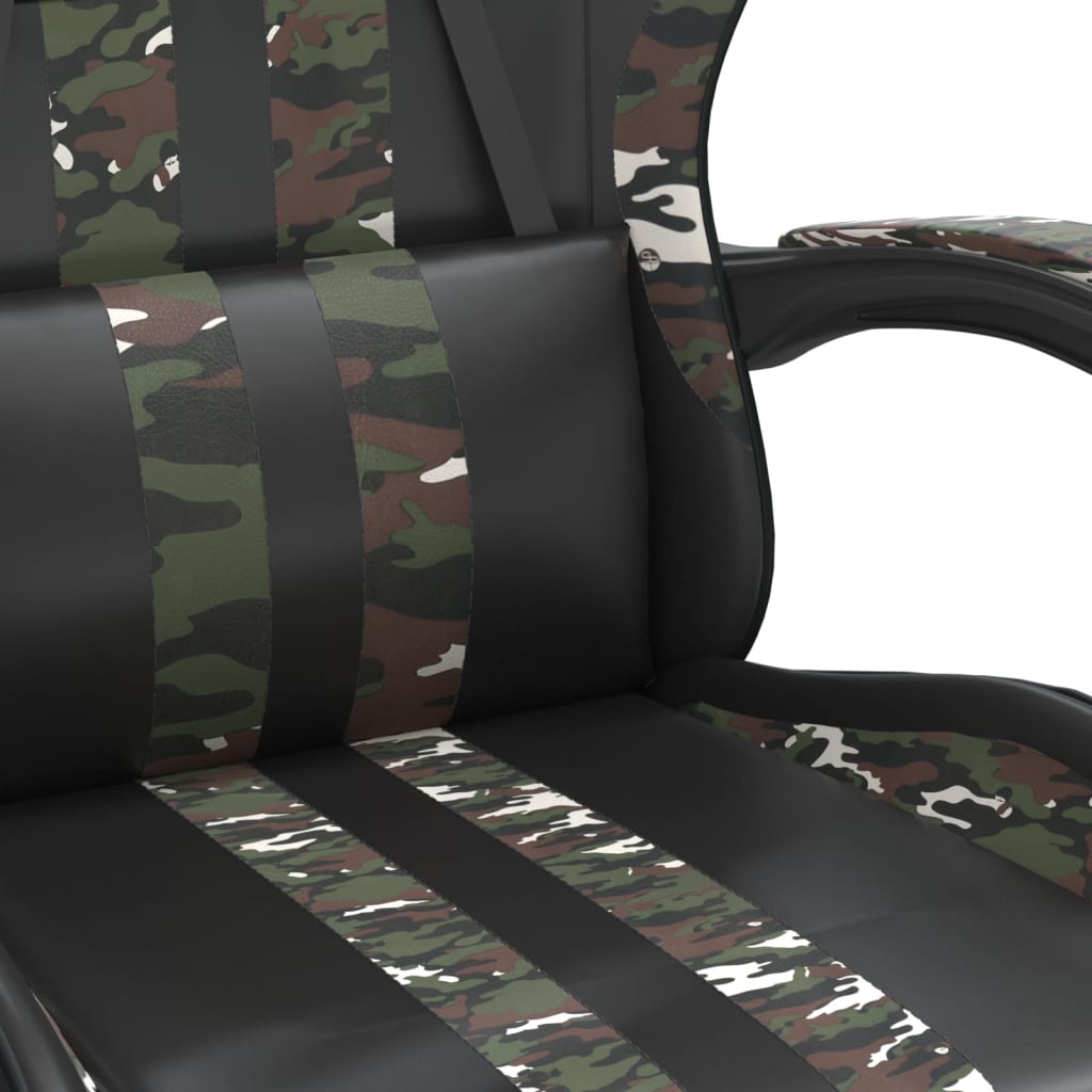 Gamestoel draaibaar kunstleer zwart en camouflage is nu te koop bij PeponiXL, paradijselijk wonen!