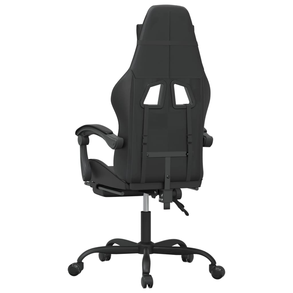 gamestoel draaibaar met voetensteun kunstleer zwart is nu te koop bij PeponiXL, paradijselijk wonen!