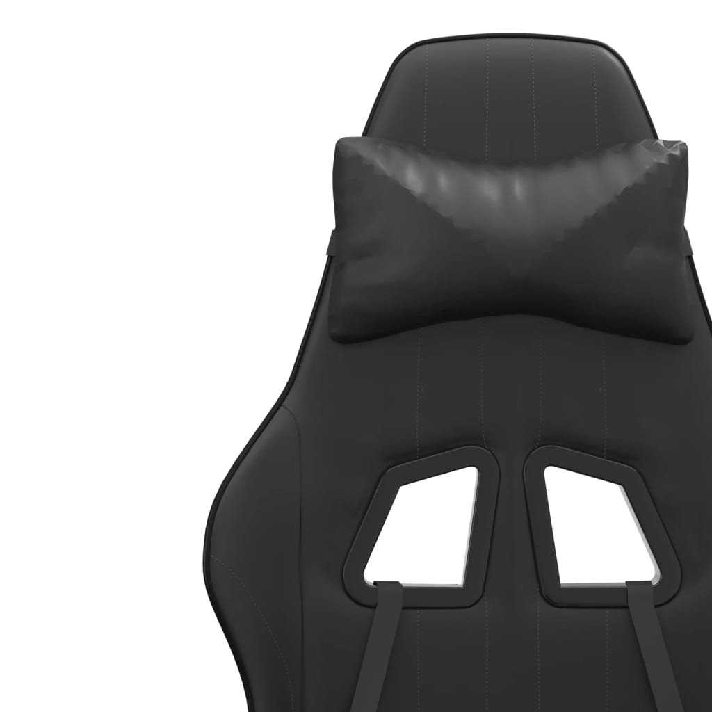 gamestoel draaibaar met voetensteun kunstleer zwart is nu te koop bij PeponiXL, paradijselijk wonen!