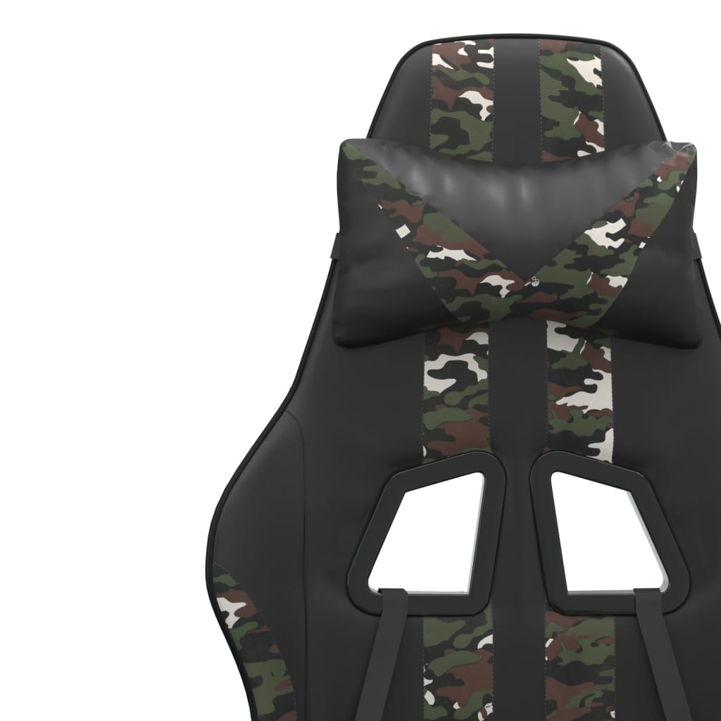 gamestoel draaibaar met voetensteun kunstleer zwart&camouflage is nu te koop bij PeponiXL, paradijselijk wonen!