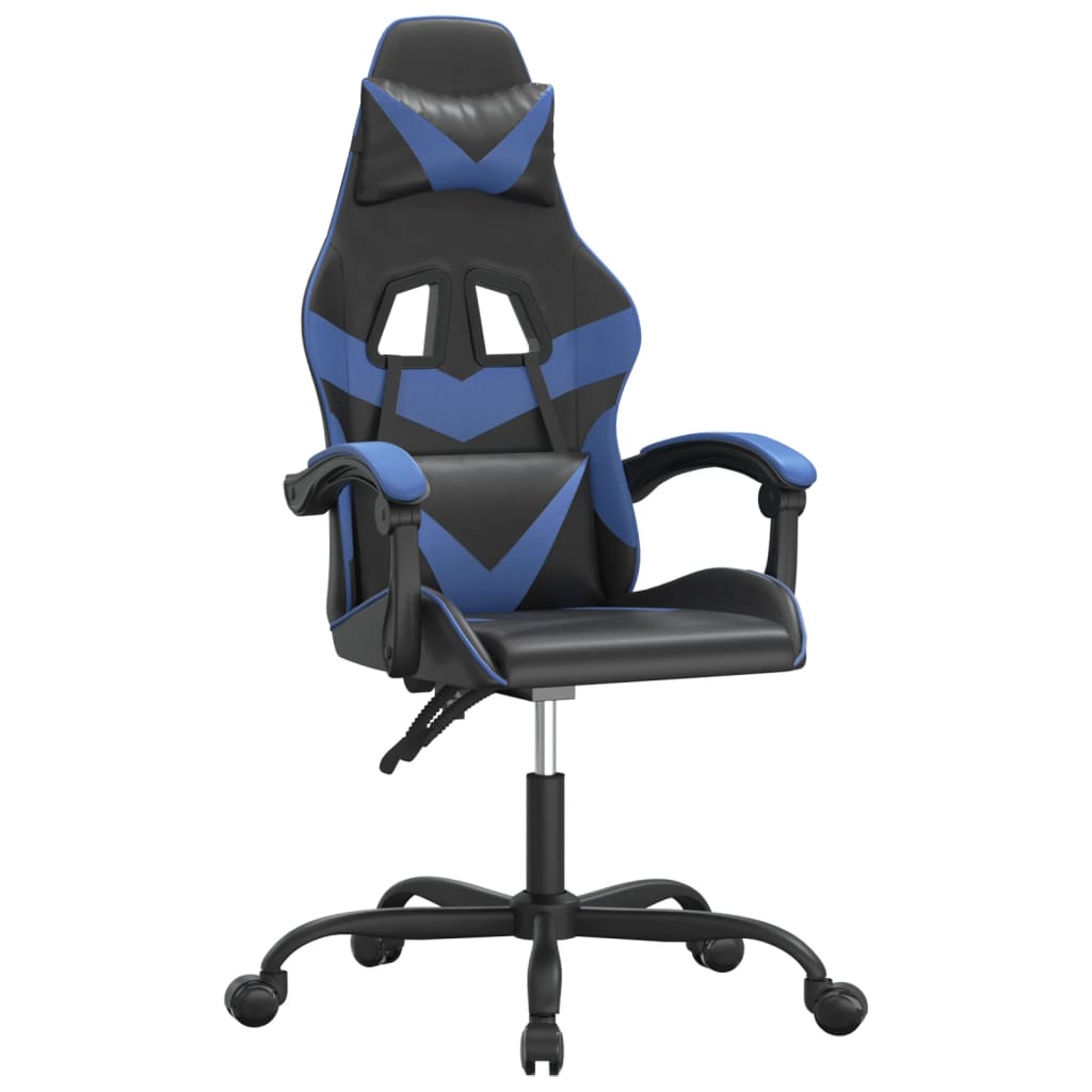 Gamestoel draaibaar kunstleer zwart en blauw is nu te koop bij PeponiXL, paradijselijk wonen!