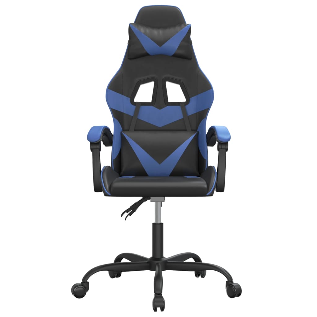 Gamestoel draaibaar kunstleer zwart en blauw is nu te koop bij PeponiXL, paradijselijk wonen!