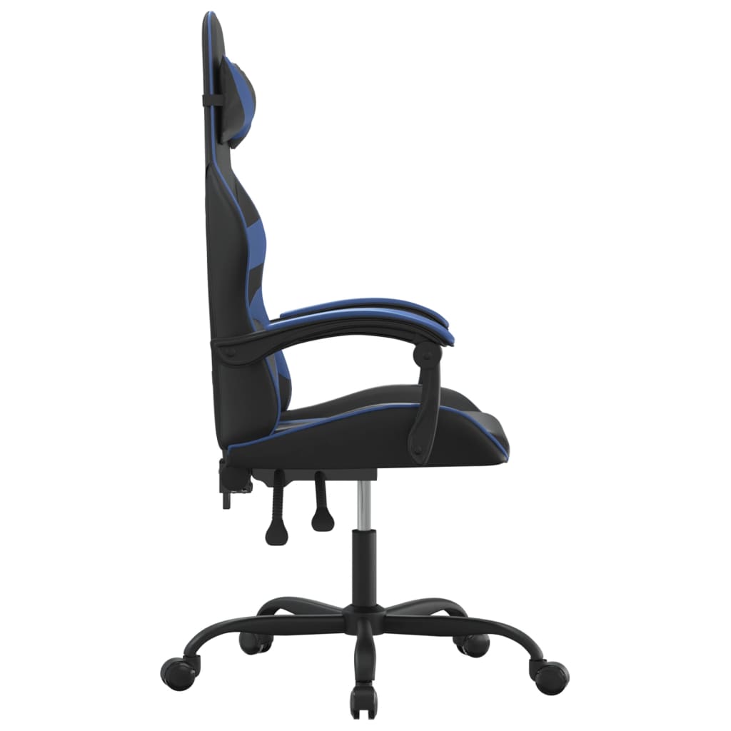 Gamestoel draaibaar kunstleer zwart en blauw is nu te koop bij PeponiXL, paradijselijk wonen!