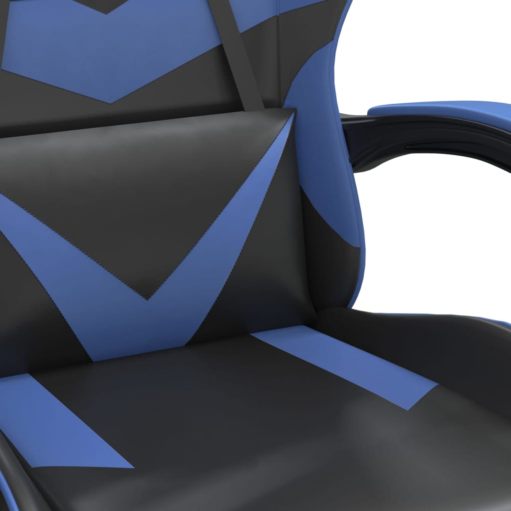 Gamestoel draaibaar kunstleer zwart en blauw is nu te koop bij PeponiXL, paradijselijk wonen!