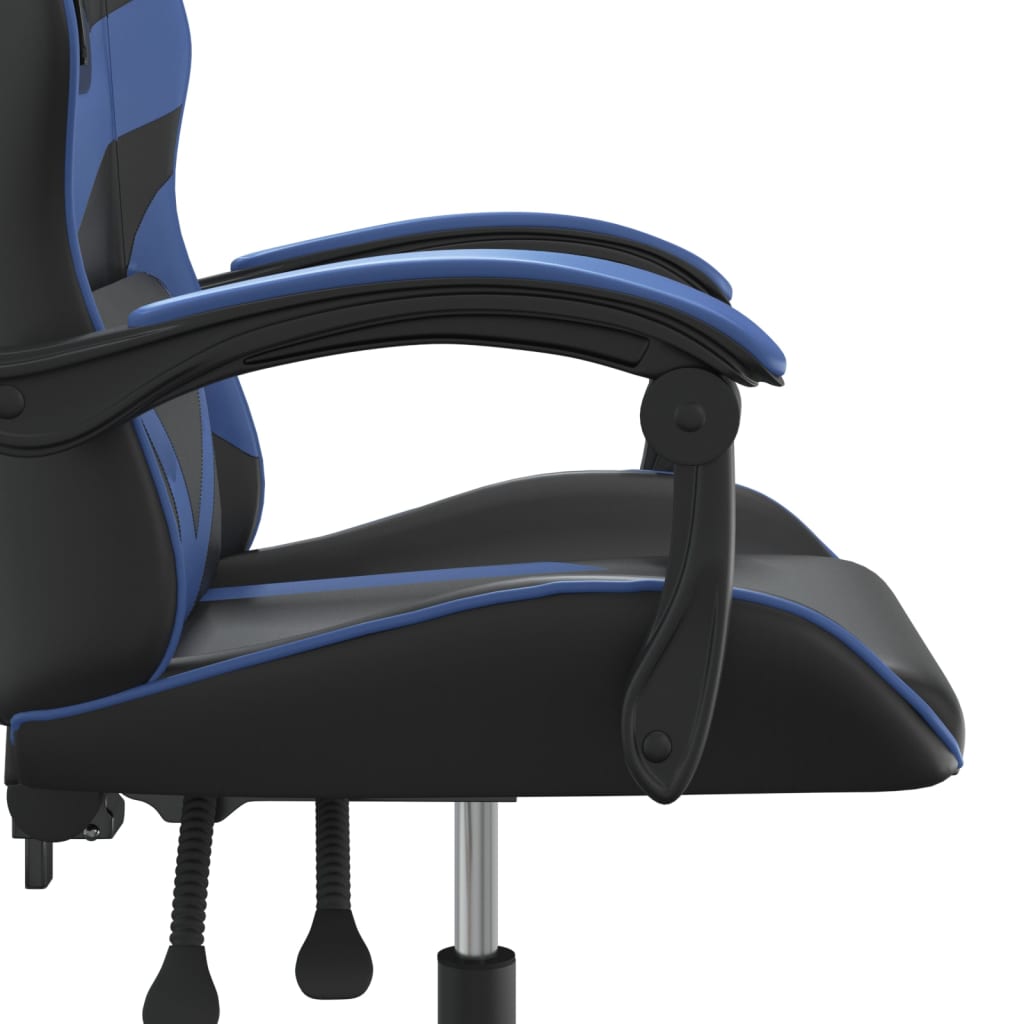 Gamestoel draaibaar kunstleer zwart en blauw is nu te koop bij PeponiXL, paradijselijk wonen!